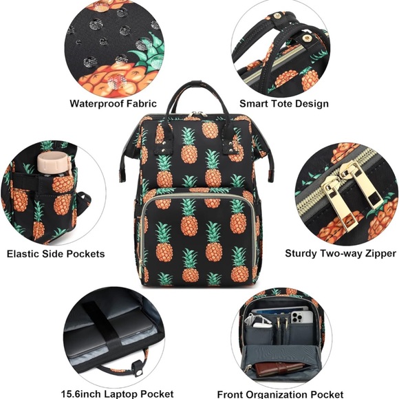 Pineapple laptop Backpack - Picture 2 of 6